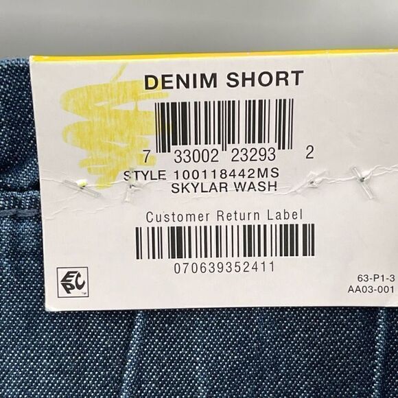 Charter Club Paper Bag Tie Waist Denim Shorts High Rise Medium Skylar Wash NWT - Picture 8 of 10